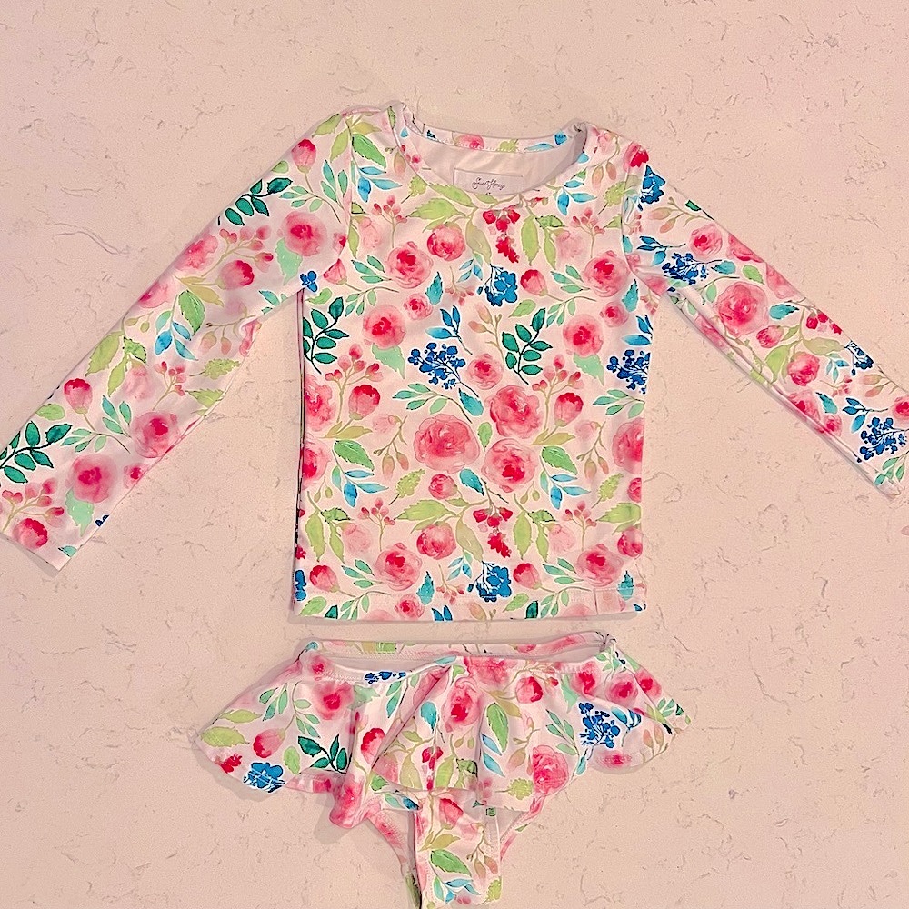 Sweet Honey 2 pc rash guard swimsuit